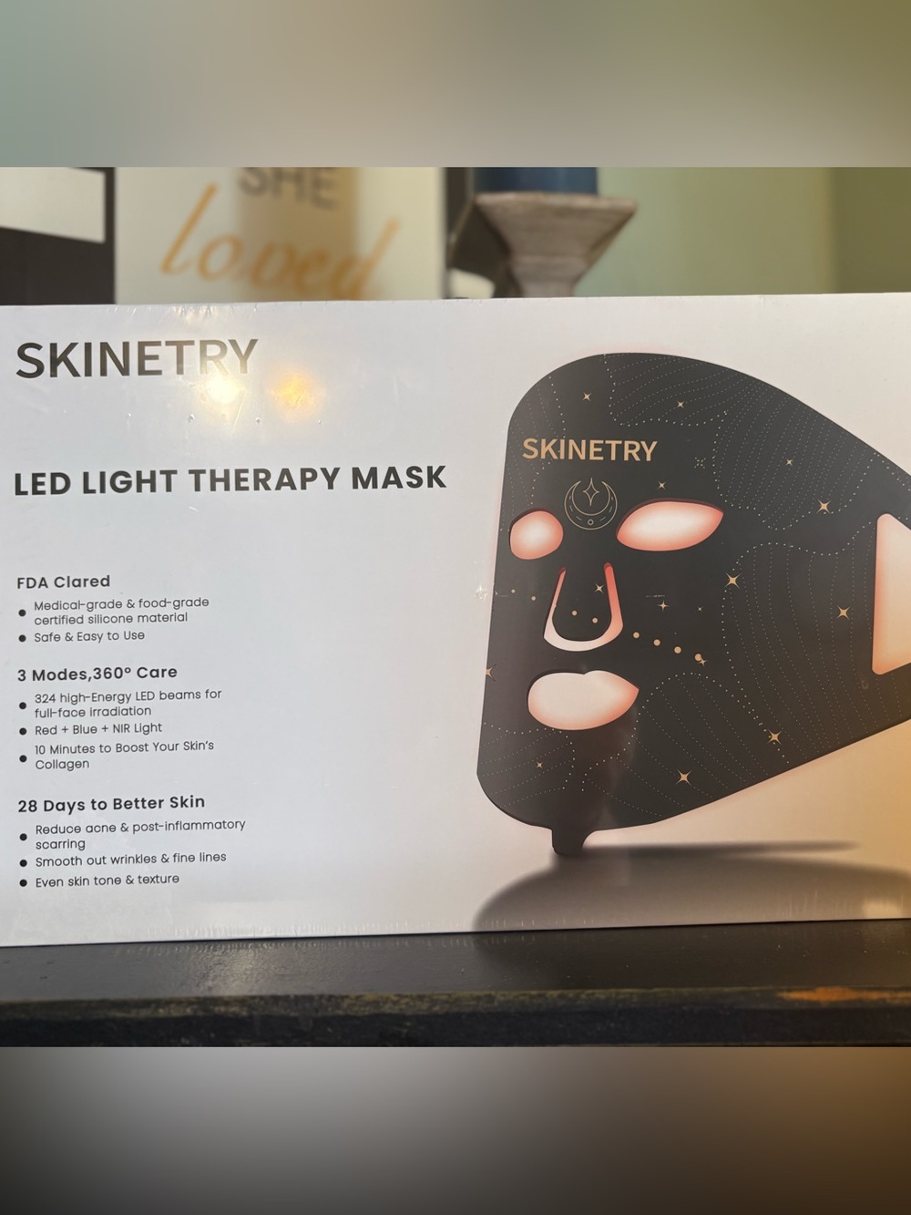 SKINETRY LED Light Therapy Face Mask Red Blue + NIR | NEW